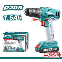 TOTAL LI-ION CORDLESS DRILL WITH BATTERY AND CHARGER 20V 1.5Ah 45Nm TDLI20011 TOTAL ΔΡΑΠΑΝΟΚΑΤΣΑΒΙΔΟ ΜΠΑΤΑΡΙΑΣ ΛΙΘΙΟΥ ΜΕ ΜΠΑΤΑΡΙΑ ΚΑΙ ΦΟΡΤΙΣΤΗ 20V 1.5Ah 45Nm TDLI20011